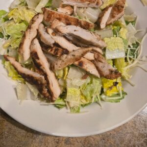 Grilled chicken ceasar salad